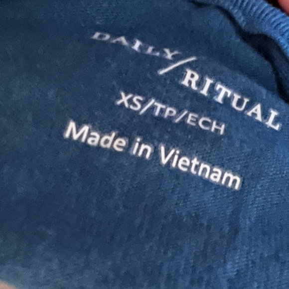 NWT Daily Ritual Dark Teal Tunic Top, XS - Picture 5 of 6